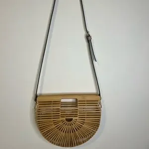 Bags Bamboo Half Moon Handbagcrossbody With Removable Straps